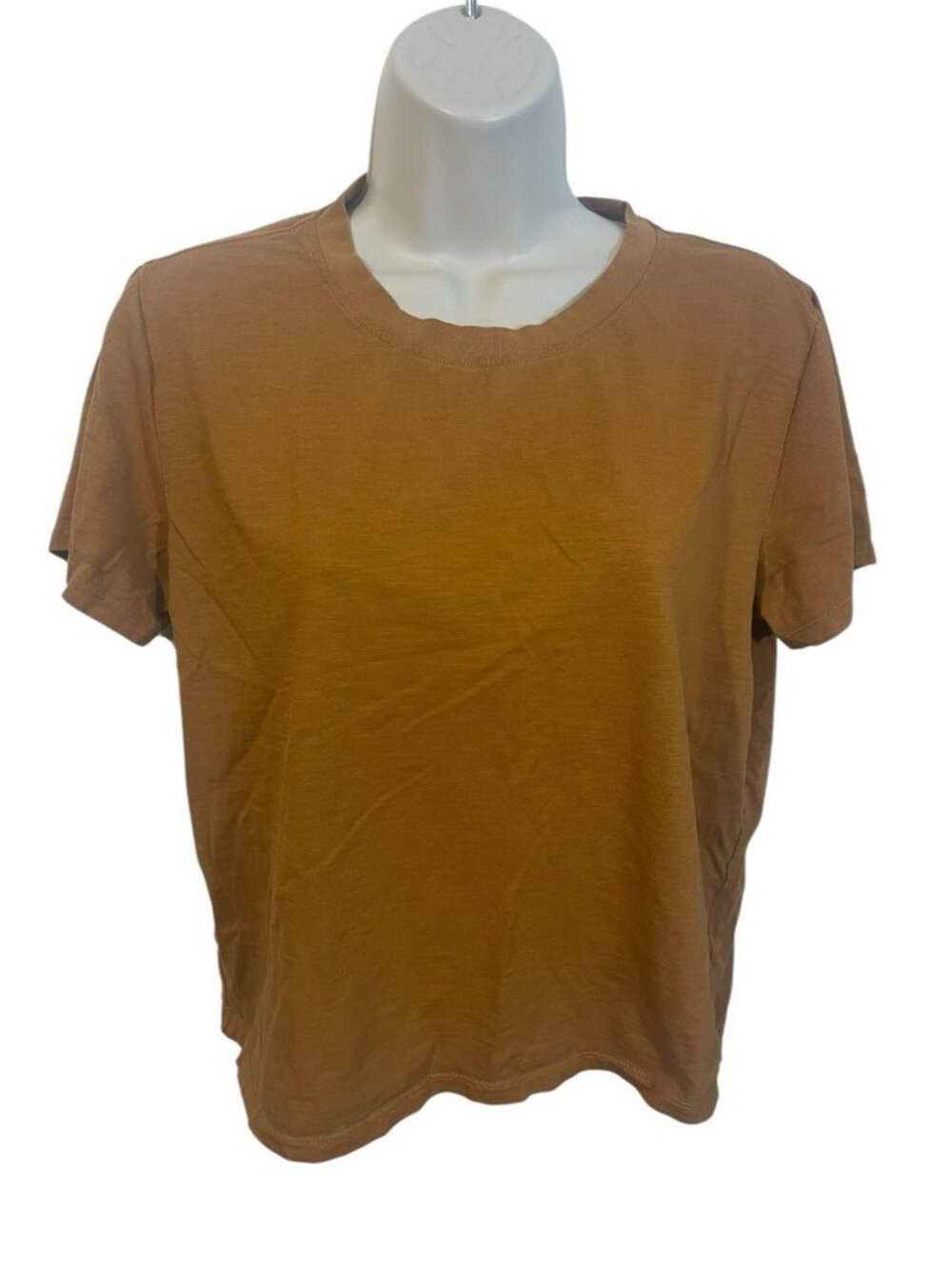 GRAYERS WOMEN Size Medium Short Sleeve Pullover Tee Dijon Dark Yellow-Orange